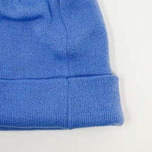 <b>Light</b> Blue Acrylic <b>Beanie</b> With Pom-Pom Unisex Winter <b>Hat</b> Casual Style 56-58CM Head Circumference Computer Knitted Solid Color - Product Image 4