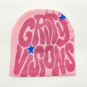 Cheap rate USA streetwear beanie custom logo knit <b>winter</b> <b>cap</b> black red design affordable stylish beanie hat - Product Image 2