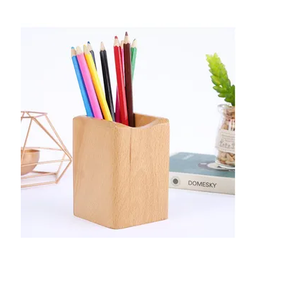 Natural <b>Solid</b> <b>Wood</b> Pen Holder Custom Decor Eco-Friendly Office <b>Desk</b> <b>Wood</b> Pencil Organizer Holder for Office Study Stationery - Product Image 1