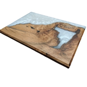 Tabla de Cortar Premium Hecha a Mano de Madera y Resina, Tabla de Cortar de Resina de Grado Alimenticio para Cocina, para Servir Queso, Carne - Product Image 6