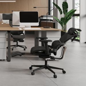 Sedia da Ufficio Ergonomica Q3-MT con Poggiatesta 2D Extra Large, Supporto Lombare in Gomma Morbida e Poggiapiedi, Sedia per Home Office - Product Image 2