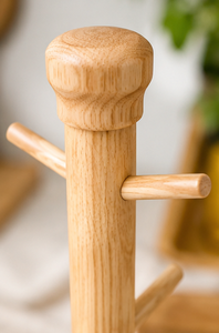 Soporte de Madera Hecho a Mano Multifuncional Moderno de Lujo para Tazas de Café, Organizador de Encimera para Cocina, Cafetería, Hogar - Product Image 4