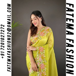 Sari Kanchipuram orange avec travail Dori, haute qualité, Fatema Fashion, dernier design indien moderne et traditionnel, polyvalent pour un usage quotidien - Product Image 2