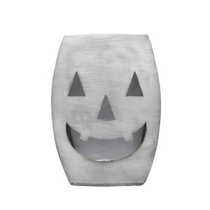 Support de bougie en métal en gros en forme de Jack O' Lantern avec visage découpé pour la décoration d'Halloween à la maison - Product Image 2