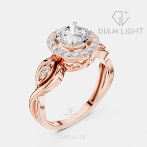 Bague de mariage en or blanc 14 carats avec diamant de laboratoire de 1,00 carat, taille ronde, certifiée IGI, bijou raffiné, cadeau pour fiançailles, mariage ou anniversaire - Product Image 4