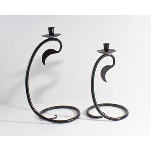 4 Taper Iron Metal <b>Candle</b> <b>Stand</b> In Black Finished <b>Candle</b> Holder For Romantic Candlelight Dinner Home & Wedding Decorative - Product Image 5