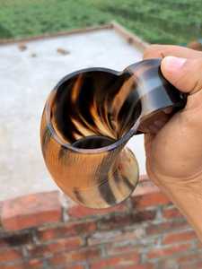 Cuerno Vikingo Natural para Beber con Grabado Personalizado, 30 cm, para Cidra o Cerveza, Estilo Religioso, Hecho a Mano, Duradero, de Alta Calidad, Artículo Antiguo - Product Image 4