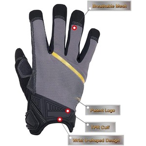 Nouveauté : Gants de conduite Alpha Racing en cuir à écran tactile, antidérapants, coupe-vent, à doigts entiers, avec fermeture auto-agrippante, respirants – Les meilleurs - Product Image 2
