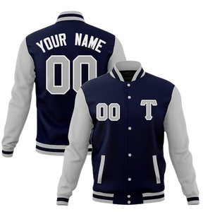 Chaqueta Varsity Personalizada con Protección Anti-UV, Logotipo Bordado Personalizado, Tela de Lona, Chaqueta de Invierno para Hombre - Product Image 1