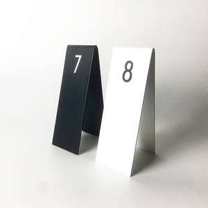 Metal <b>Table</b> Numbers: Modern Minimalist Restaurant <b>Table</b> Signs - Product Image 1