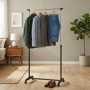 Vente en gros bricolage rangement à domicile chambre à coucher en métal vêtements suspendus support moderne extensible Taiwan meubles de maison fabricant vente - Product Image 3