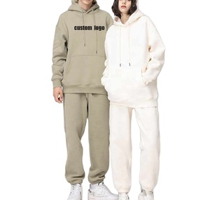 High Quality Winter 2 Piece Baggy Sweatpants and Hoodie Set <b>Men</b> Custom Heavyweight Oversized <b>Pullover</b> Hoodie <b>Men</b> Tracksuits - Product Image 1