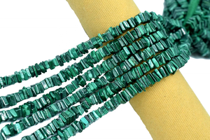 AAA Quality Natural <b>Malachite</b> Heishi Square Beads 5-6mm 16 Inches Plain 0.40mm Hole for Jewellery Making - Product Image 4