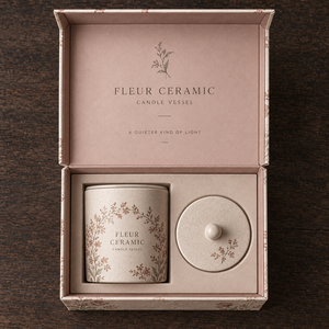 กล่องบรรจุภัณฑ์แบบแม่เหล็กทรงหนังสือสำหรับเทียนหอม FLEUR แบบสั่งทำพิเศษ - Product Image 2