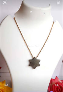 Collar de labradita de forma ovalada de 20-30mm hecho a mano a la moda, joyería de moda con chapado en plata de latón para fiestas de Navidad - Product Image 4