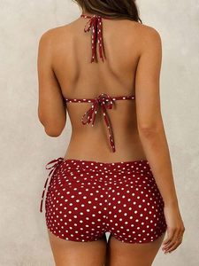 Women's <b>Bikini</b> with Shorts Stylish Halter Athletic Swimwear Custom Made Beach Bathing Suit OEM ODM Wholesale Custom Apparel - Product Image 3