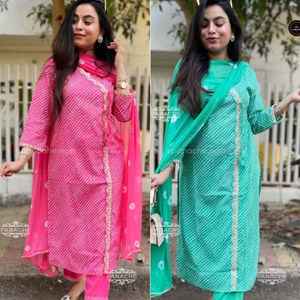 LANZANDO NUEVO DISEÑADOR KURTI PENT CON DUPATTA TELA ALGODÓN CON BORDADO PRODUCTO DE MEJOR CALIDAD - Product Image 3