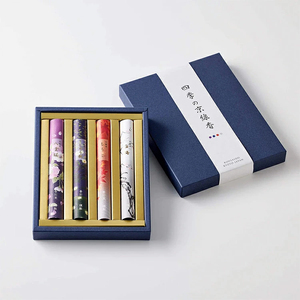 Kosai-do Shiki No Kyo Senko, Set de Regalo de Incienso Japonés, 4 Aromas Surtidos, Bajo Humo, Estilo Kyoto, Premium, Pomelo y Madera Blanca - Product Image 6