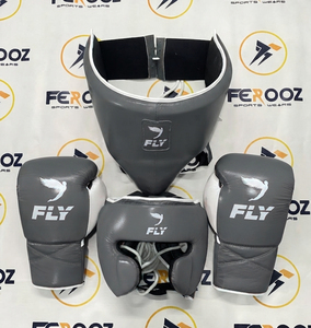 Set de Boxeo de Cuero Premium para Sparring, Incluye Guantes Ligeros Transpirables, Protector de Cabeza y Protector Abdominal para Gimnasio - Product Image 3