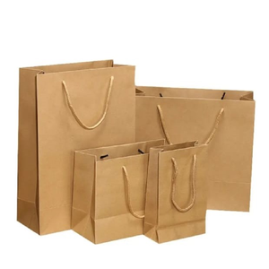 Printed Paper <b>Bags</b> Custom Logo Kraft Carry <b>Bags</b> for Retail Shopping Gift Packaging Bulk Wholesale Factory Direct - Product Image 1