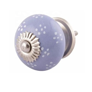 Tiradores de cerámica Floral verde lima de alta calidad, tiradores de tocador Retro, muebles, armario, cajón, perilla de tocador de cocina - Product Image 6