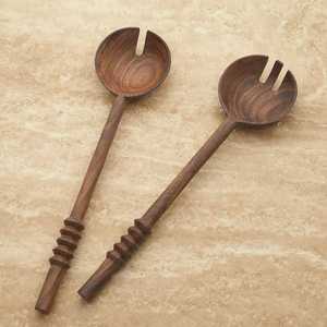 Cuillère de cuisine en silicone mat antiadhésive, résistante à la chaleur, facile à nettoyer, avec manche en bois, design robuste, pour servir, mélanger, remuer - Product Image 2