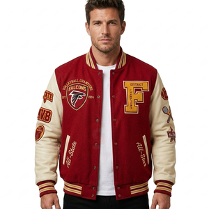 Top Trending Winter Plus Size Custom made Logo <b>Mens</b> Waterproof Windproof Breathable college street wear Varsity Bomber <b>Jackets</b> - Product Image 1