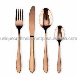 Cuillères et fourchette à couverts en acier inoxydable personnalisées à la main Poignée de conception simple pour café et thé Cuillère à couverts en métal - Product Image 5