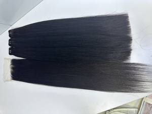 Cheveux humains haute qualité dentelle avant/fermeture perruque de luxe Transparent HD dentelle frontale/fermeture longue perruque droite - Product Image 5