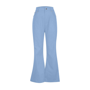 Pantalones Acampanados de Forro Polar Transpirable Personalizados para Mujer, Pantalones Casuales de Campana, Marca Personalizada para Pedidos al por Mayor de Moda de Boutique - Product Image 1