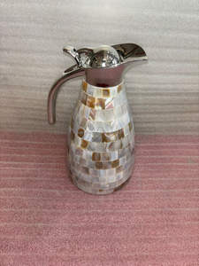 หม้อกาแฟไข่มุกแม่ทำด้วยมือจับกาต้มน้ำสแตนเลสฉนวนกันความร้อนเครื่องล้างจานเคลือบป้องกันการกัดกร่อน - Product Image 2