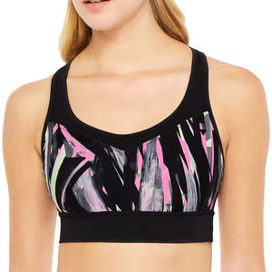Women's Seamless Breathable Sports Bra Yoga Training Customized Logo Removable <b>Padded</b> Medium Support Lightweight Bra - Product Image 3