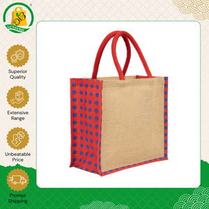 Venta Exclusiva de Bolsas de Yute Ecológicas y Modernas para Uso Diario con Estampado de Puntos en Toda la Superficie a un Precio Accesible - Product Image 3