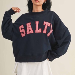 Sudadera de Felpa de Algodón con Cuello Redondo y Cuello Alto, Bordado Chenille con Letras Griegas, Venta Directa de Fábrica Dilly Dally - Product Image 2