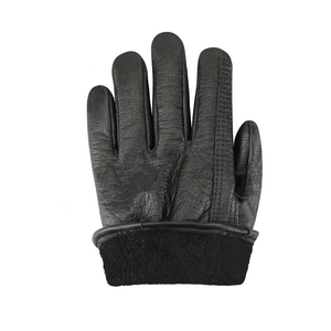 Wholesale Rate Custom Made Black Goat Leather Grain 10mil Unisex Safety Driver Gloves for Lining Thermal Cut Resistant - Product Image 3