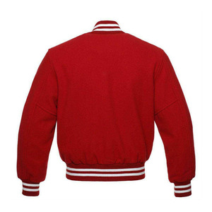 Custom Embroidery Patch Men <b>Red</b> Varsity Jacket <b>Wool</b> Blend Bomber Jacket custom varsity jacket men letterman jacket - Product Image 2