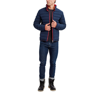 Customizable Nylon Puffer <b>Jacket</b> <b>for</b> <b>Men</b> Stand Collar Winter Quilted Zip Custom Printed Logo High Street <b>Men</b> Puffer <b>Jacket</b> - Product Image 3