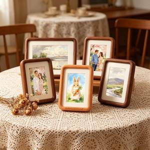 Personalized <b>Wooden</b> Photo <b>Frame</b> – Custom Engraved Walnut <b>Picture</b> <b>Frame</b>, Family Portrait <b>Frame</b>, Anniversary Gift, Mini Desk <b>Frame</b> - Product Image 3