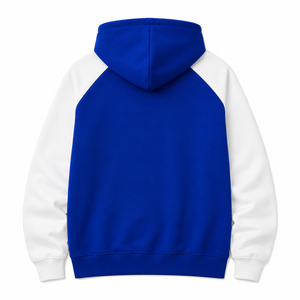 เสื้อฮู้ดดี้ชมรมนักศึกษาหญิงเซต้า ฟิ เบต้า ปักโลโก้ด้านหน้า สีน้ำเงินและสีขาว แขนสั้น ผ้าฝ้าย สำหรับผู้หญิง - Product Image 4