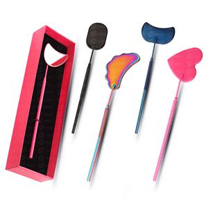 Espejo de maquillaje de extensión de pestañas de comprobación de aumento, espejos de acero inoxidable con mango para herramientas de injerto de pestañas postizas - Product Image 6