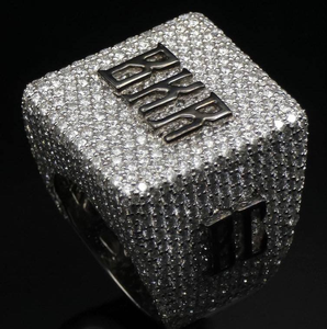 Moissanite <b>Silver</b> BMF Letter <b>Ring</b> Iced Out Hip Hop Statement <b>Ring</b> <b>Mens</b> Unisex Diamond Look Luxury Streetwear Jewelry - Product Image 6