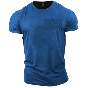 OEM/ODM Meilleures ventes FONILBEST SPORTS WEARS T-shirts pour hommes en polyester/coton 180 grammes légers anti-rétrécissement respirants décontractés - Product Image 2