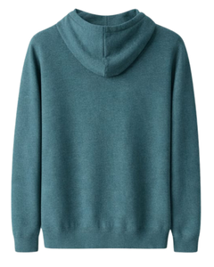 Sweat-shirt à capuche personnalisé pour homme, couleur turquoise, en molleton de coton, manches longues, décontracté, avec cordon de serrage, streetwear d'hiver - Product Image 5