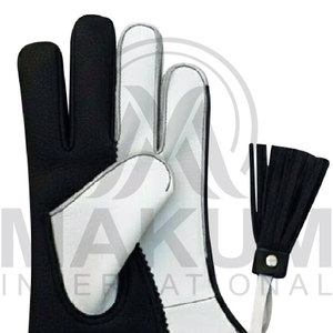 Gants de fauconnerie en cuir marron, gants de chasse au faucon, gants respirants pour l'extérieur - Product Image 6
