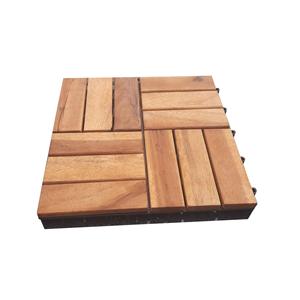 Baldosas de exterior entrelazadas de alta calidad / Tarima de madera de 300 x 300 mm para decorar balcones, jardines, caminos, terrazas y patios. - Product Image 1