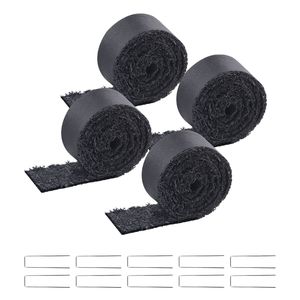 4 <b>Rolls</b> of 120 X 4.5 in Natural Black M Recycled Rubber Mulch <b>Mat</b> for Landscaping Permanent Rubber Pathway Garden Supplies - Product Image 1