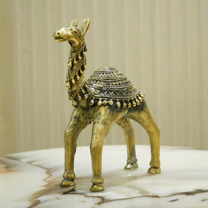 Centre de table élégant en laiton en forme de chameau pour décoration festive, cadeau de mariage et intérieurs de maison de luxe - Product Image 1
