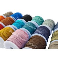 Cordon en cuir suédé plat de qualité supérieure 5 mm pour la fabrication de bijoux DIY, sacs et accessoires de mode – Tailles/couleurs personnalisées – Naturel