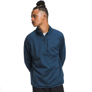 Wholesales <b>Men's</b> Casual Winter Custom Sweatshirts <b>Half</b> <b>Zip</b> Solid Polar Fleece <b>Jacket</b> - Product Image 5