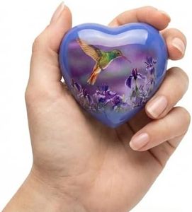 Royal Aluminum Heart Shape Cremation <b>Keepsake</b> Urn Memorial Tribute Holder Designed With Durable Secure Closure - Product Image 2